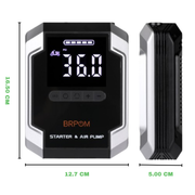 BRPOM 12V Jumpstarter 26800 mAh 6000A – Accu Booster Auto met Powerbank en LED SOS Verlichting