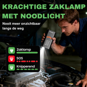 Bupmova 12V Jumpstarter - 21000mAh - 4500A Starthulp - Jumpstarter voor auto met Compressor - SOS verlichting - 21000 mAh Powerbank