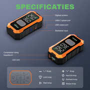 Bupmova 12V Jumpstarter - 4500A - 25000 mAh - Auto starthulp met Powerbank - Verlichting SOS noodlicht - Compressor - Starthulp