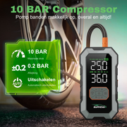 Bupmova Jumpstarter 12V 25000mAh 4500A – Auto Starthulp met Luchtcompressor, Powerbank, LED Zaklamp & SOS Noodlicht