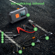 Bupmova Jumpstarter 12V 26800 mAh 4500A – Auto Starthulp met Compressor, Powerbank en SOS Noodlicht