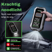 Bupmova Jumpstarter 12V 25000mAh 4500A – Auto Starthulp met Luchtcompressor, Powerbank, LED Zaklamp & SOS Noodlicht