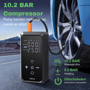 BRPOM 12V Jumpstarter 26800 mAh 4500A – Accu Booster Auto met Compressor, Powerbank en LED Verlichting