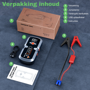 BRPOM Jumpstarter 12V 21800 mAh 4500A – Auto Starthulp met Powerbank en Accu Booster